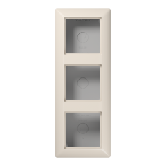 AS583AW Коробка для накладного монтажа 3-кратная; слоновая кость