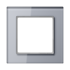 Рамка для вертикальной и горизонтальной установки, 1 пост, стекло Серый, Jung AC581GLKG