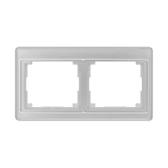 SL5820SI Рамка для горизонтальной установки 2-кратная; серебро
