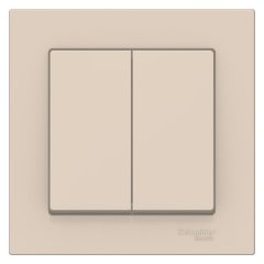 ATN000252 - AtlasDesign 2-клавишный ВЫКЛЮЧАТЕЛЬ, схема 5, 10АХ, в сборе, БЕЖЕВЫЙ
