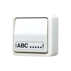 606ANAWW Выключатель 10 AX 250 V   для накладного монтажа, с полем для надписи; белый