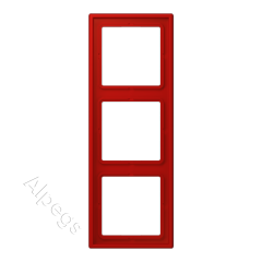 Jung Рамка на 3 поста, дюропласт Les Couleurs Le Corbusier, цвет rouge vermillon 31 LC983227