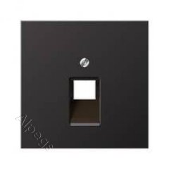 EcoProfi Накладка на одинарные UAE-розетки, термопласт, черный матовый EP569-1BFPLUASWM