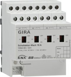 Реле Instabus KNX/EIB, 4-канальное, с ручным управлением