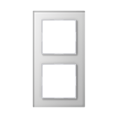 AC582GLWW Рамка 2-кратная, матовое белое стекло