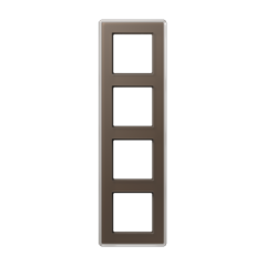A VIVA Рамка 4-ная, стекло цвет мокко, Jung AV584GLMMO