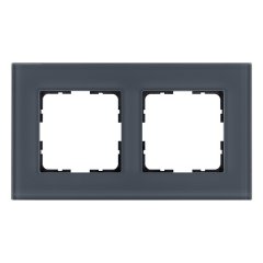 Рамка 2-постовая, стекло цвет Маренго, G1002GC, JASMART