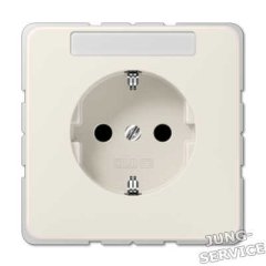 520ZKINABF Штепсельная розетка SCHUKO 16A 250V  с защитой от детей и полем для надписи
