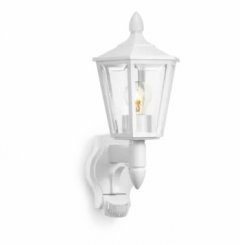 L 15 S 617912 IP 44 white/clear светильник с датчиком движения настенный уличный  E27 1 х 60 Вт (накаливания) или LED 1 х от 5 Вт до 12 Вт
