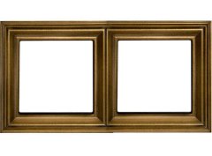 Рамка двойная Jung Eco Profi Deco, античная латунь, EPD482AT