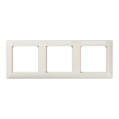 AS5830BFINA Рамка 3-кратная горизонтальная с полем для надписи слоновая кость