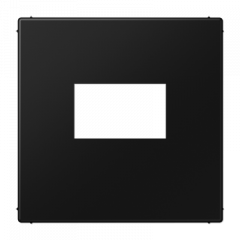 LS990 Плата для USB-зарядных устройств без видимого винта, термопласт, черный матовый LS1969USBSWM