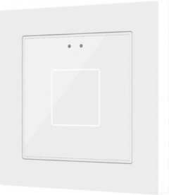 Выключатель сенсорный KNX Flat 55 X1, 1-кнопочный, цвет глянцевый белый