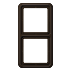 CD582WUBR Рамка для вертикальной и горизонтальной установки ударопрочная, 2-кратная; коричневая