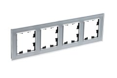 ATN320304 - AtlasDesign Nature Рамка на 4 поста, стекло алюминий