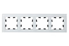 ATN320104 - AtlasDesign Nature Рамка на 4 поста, стекло белое