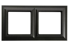 Рамка Eco Profi Standart 2-местная (черный матовый), Jung EPS482SWM