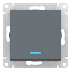 ATN000763 - AtlasDesign 1-клавишный ПЕРЕКЛЮЧАТЕЛЬ с подсветкой, схема 6а, 10АХ, механизм, ГРИФЕЛЬ