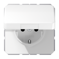 CD1520BFKIKLWW Штепсельная розетка SCHUKO 16A 250V  с защитой от детей, влагозащищенная; белая