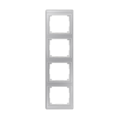 SL584SI Рамка для вертикальной установки 4-кратная; серебро