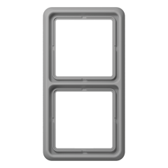 CD582WUGR Рамка для вертикальной и горизонтальной установки ударопрочная, 2-кратная; серая
