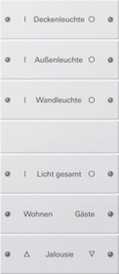 Набор клавиш 6-местный (3+3), с возможностью нанесения надписей