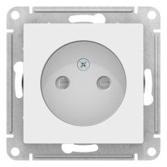 ATN000149 - AtlasDesign РОЗЕТКА без заземления со шторками, 16А, механизм, БЕЛЫЙ