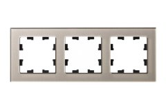 ATN320503 - AtlasDesign Nature Рамка на 3 поста, стекло шампань