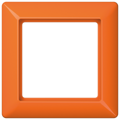 AS581BFO Рамка 1-кратная для вертикальной и горизонтальной установки; термопласт, оранжевая