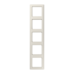 AS585 Рамка 5-кратная для вертикальной и горизонтальной установки; слоновая кость