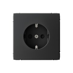Art Gallery РОЗЕТКА с заземлением со шторками, 16А, механизм, КАРБОН , GAL001045