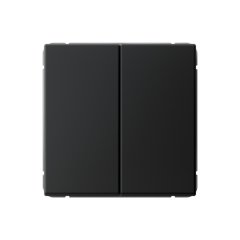 2-клавишный ВЫКЛЮЧАТЕЛЬ с самовозвратом, сх. 5, 10АХ , Art Gallery, цвет Карбон, GAL001017