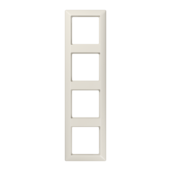 AS584BF Рамка 4-кратная для вертикальной и горизонтальной установки; термопласт, слоновая кость