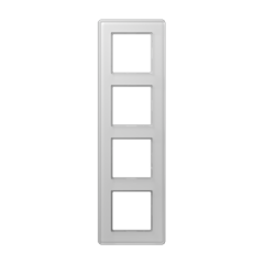 A VIVA Рамка 4-ная, стекло белый, Jung AV584GLMWW