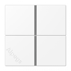 Набор накладок 4 группы для модулей F40, термопласт, белый матовый LS404TSAWWM