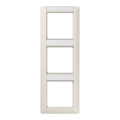 AS583NA Рамка 3-кратная с полем для надписи для горизонтальной и вертикальной установки; слоновая кость