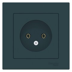 ATN000840 - AtlasDesign РОЗЕТКА без заземления, 16А, в сборе, ИЗУМРУД