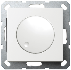 LED Диммер с накладкой 30-400W, 1gang 2way, цвет белый, G4012W, JASMART