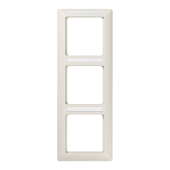 AS583BFINA Рамка 3-кратная вертикальная с полем для надписи слоновая кость