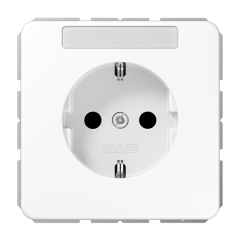 CD1520BFKINAWW Штепсельная розетка SCHUKO 16A 250V  с защитой от детей и полем для надписи; центральная плата; белая