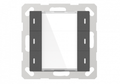 GVS KNX Push Button Sensor, 3-gang, 55mm (Matt Finish) CHPLE- 06/02.2.01