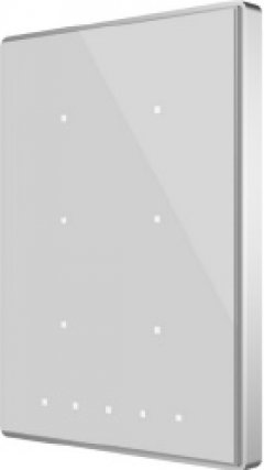 Выключатель сенсорный KNX Touch-MyDesign Plus, 6-кнопочный, 5 дополнительных сенсорных зон, цвет серебро