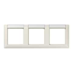 AS5830NA Рамка 3-кратная с полем для надписи для горизонтальной установки; слоновая кость