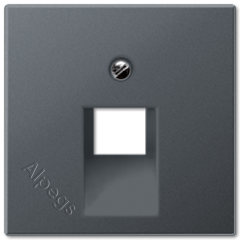 Антрацит накладка 1-ой наклонной ТЛФ/комп розетки, A569-1BFPLUAANM