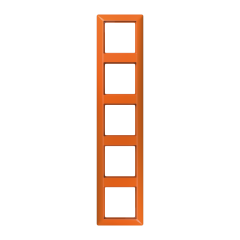 AS585BFO Рамка 5-кратная для вертикальной и горизонтальной установки; термопласт, оранжевая