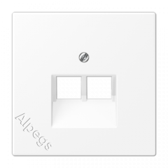LS990 Накладка для комп./тлф. розетки 2хRJ45, цвет Матовый белый LS969-2UAWWM
