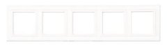 Рамка 5-постов; Eco Profi Standart; термопласт; белый матовый, Jung EPS485WWM