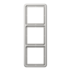 CD583WULG Рамка для вертикальной и горизонтальной установки ударопрочная, 3-кратная; светло-серая