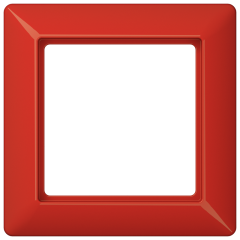 AS581BFRT Рамка 1-кратная для вертикальной и горизонтальной установки; термопласт, красная