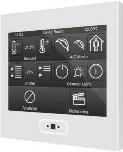 Сенсорная панель KNX Z35, емкостной ЖК дисплей 3.5” с фоновой подсветкой, цвет белый